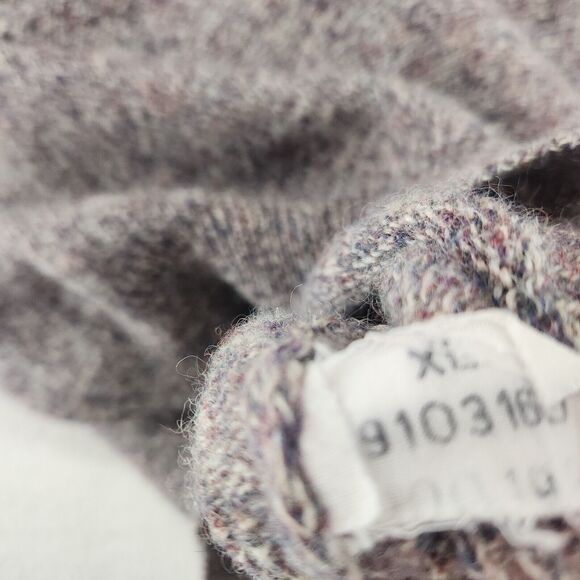 Vintage Sweater Grey Wool Crewneck Womens XL Retro Cozy Knit Granola Y2k - Picture 6 of 13